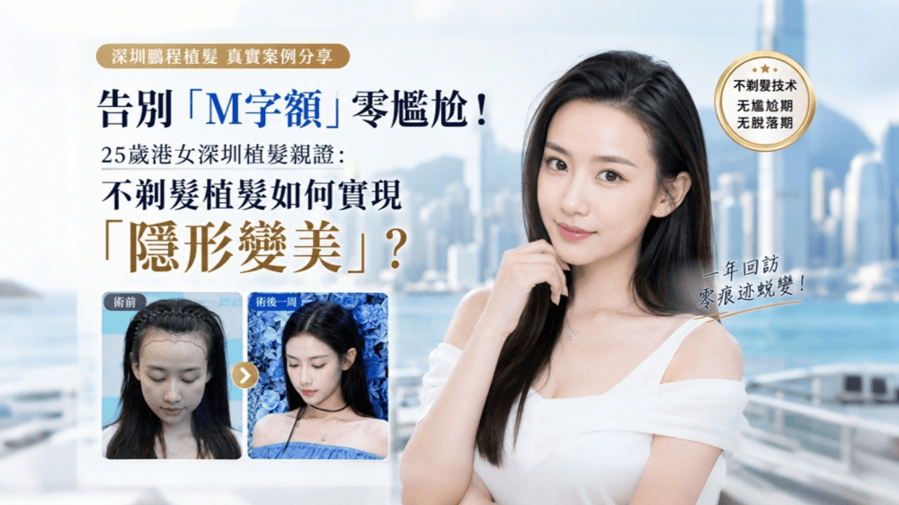 告別「M字額」零尷尬！25歲港女深圳植髪親證：不剃髮植髮如何實現「隱形變美」？